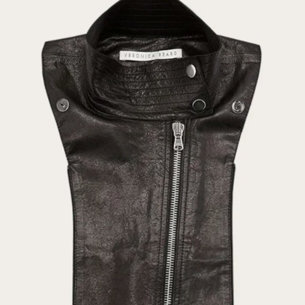 Veronica Beard Leather Moto Dickey